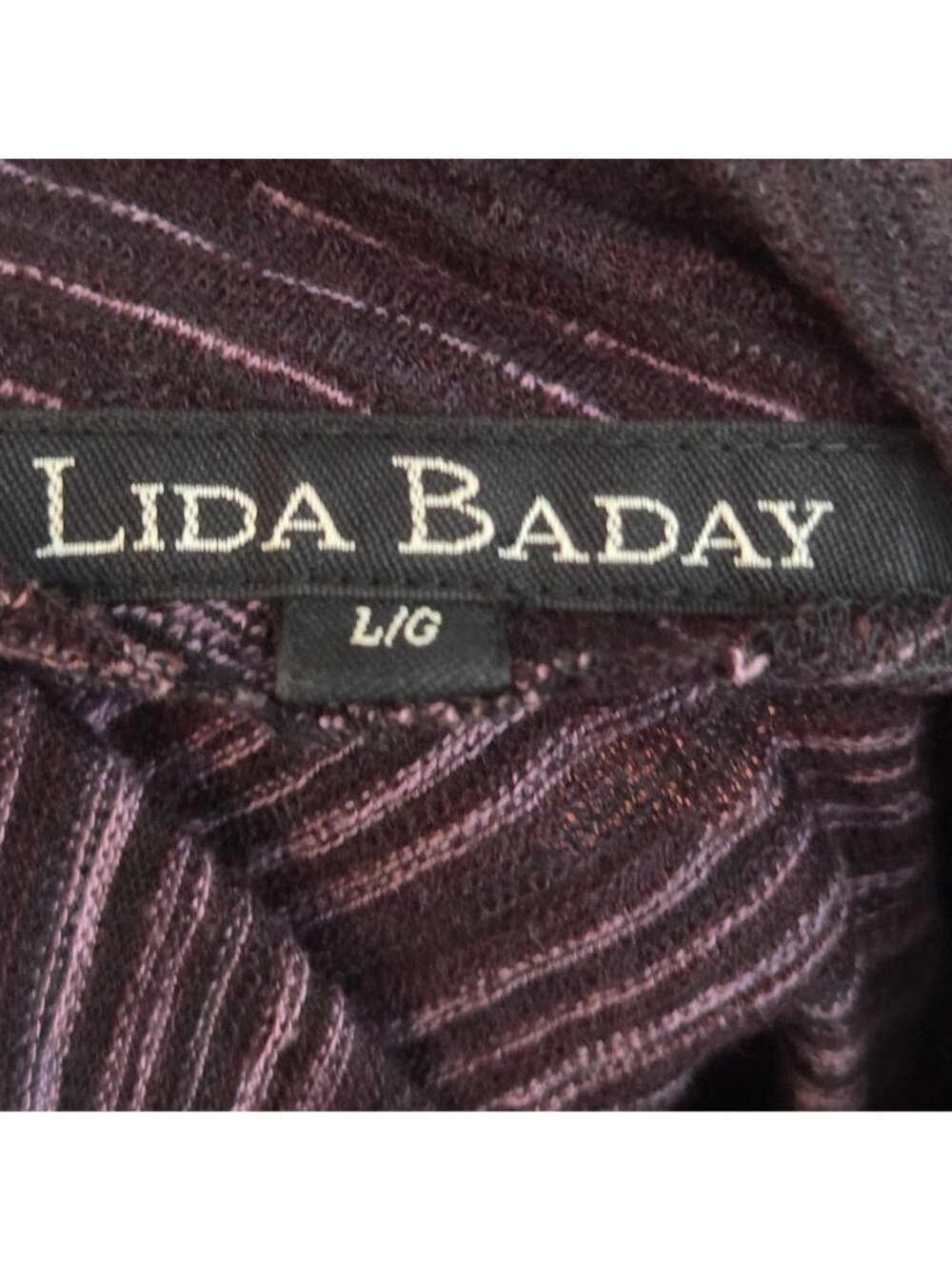 Lida Baday Women's Long Sleeve Pullover Top Purple Size L - Picture 7 of 7
